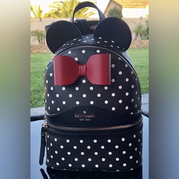 kate spade Bags Nwt Kate Spade Disney Minnie Mouse Red Bow Backpack